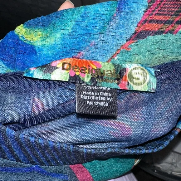 Desigual multi color print skirt sz S #Q1 - Picture 3 of 4